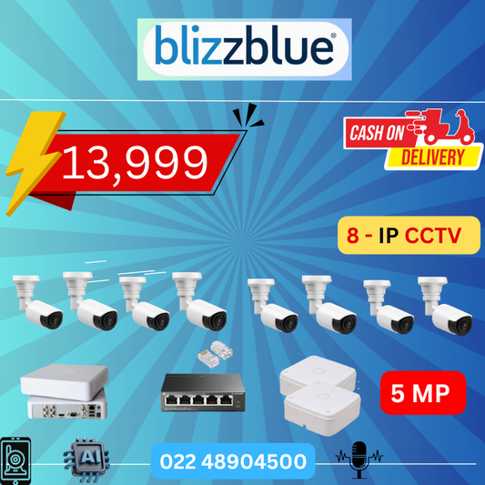 8 CAM 5MP IP PoE CCTV COMBO -4K NVR